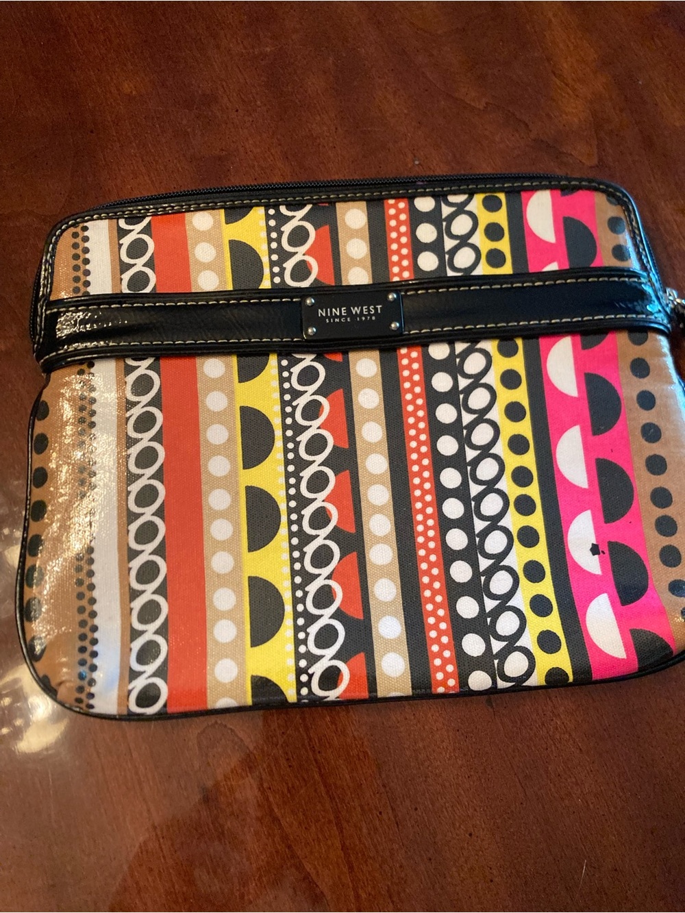 Nine West Striped Multicolor Case with Bold Pattern